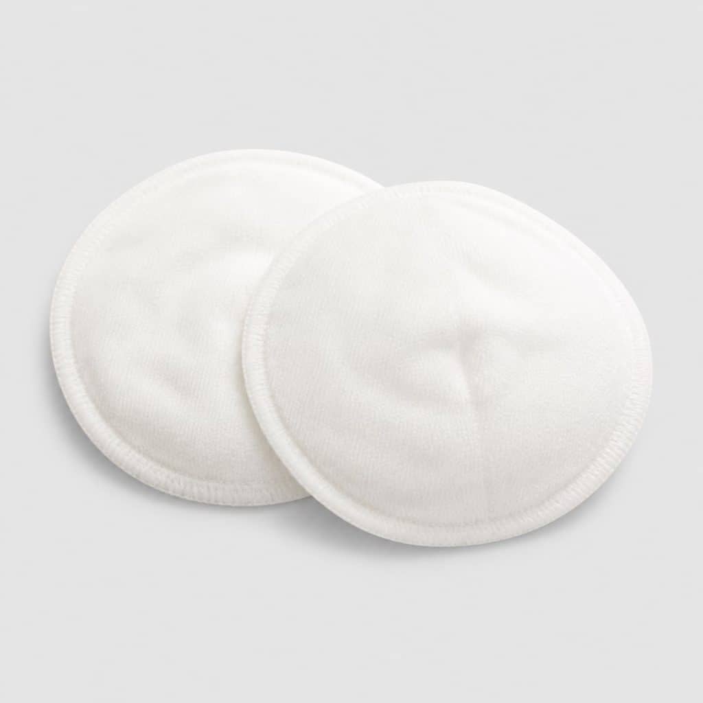 Paire de coussinets d'allaitement blancs et ronds